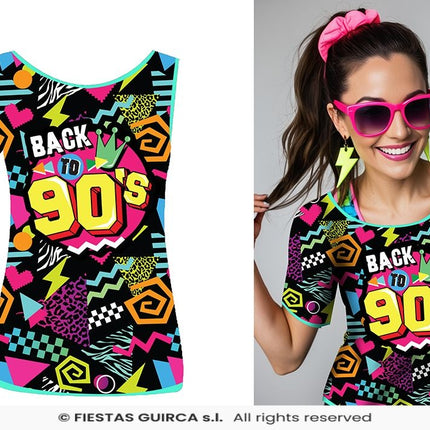 Feestbazaar T-shirt Back To The 90's Dames