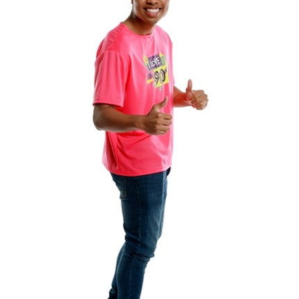 Feestbazaar T-Shirt Pink I Love The 90's Heren