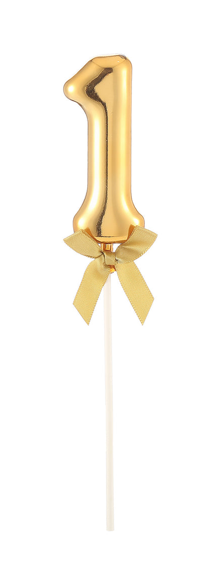 Feestbazaar Taart Topper cijfer 1 Goud