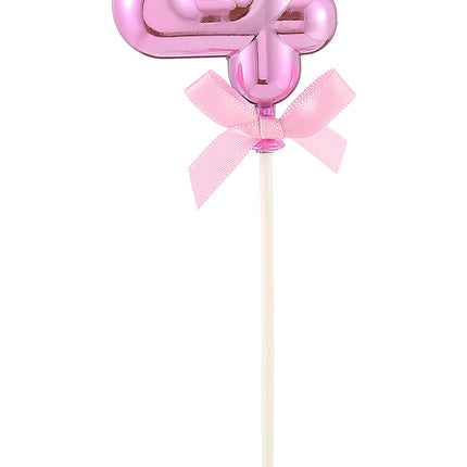 Feestbazaar Taart Topper Cijfer 4 Roze