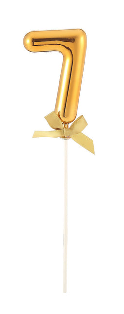 Feestbazaar Taart Topper cijfer 7 Goud
