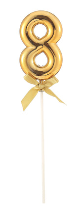 Feestbazaar Taart Topper Cijfer 8 Goud