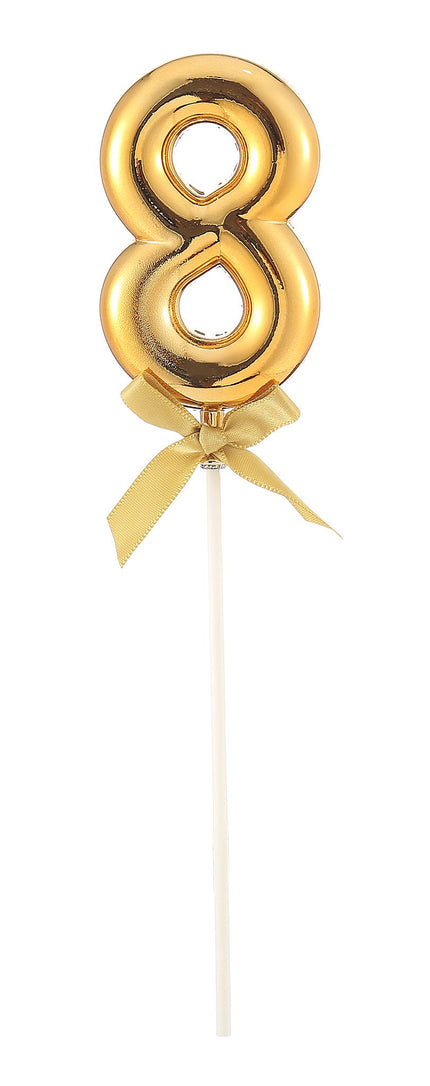 Feestbazaar Taart Topper Cijfer 8 Goud