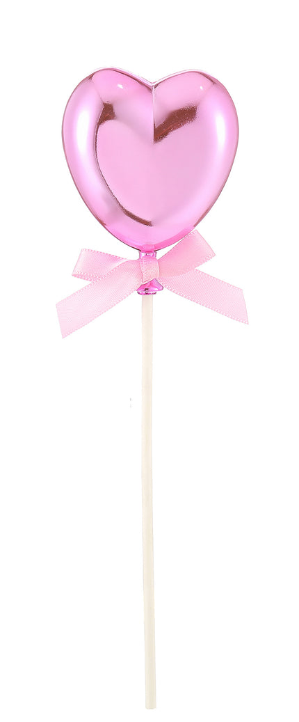 Feestbazaar Taart topper Hartje Roze