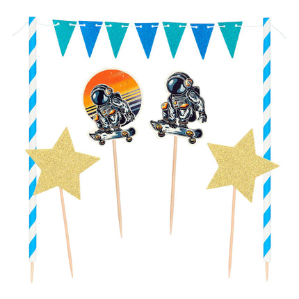 Feestbazaar Taartdecoratie kit Space