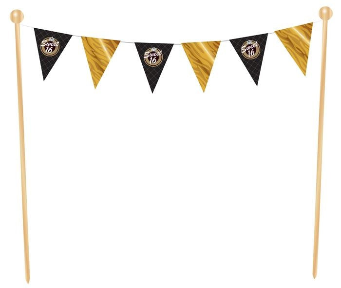 Feestbazaar Taartdecoratie Slingers Sweet 16