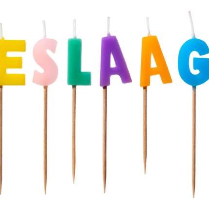 Feestbazaar Taartkaarsjes Geslaagd gekleurd
