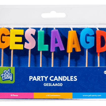 Feestbazaar Taartkaarsjes Geslaagd gekleurd
