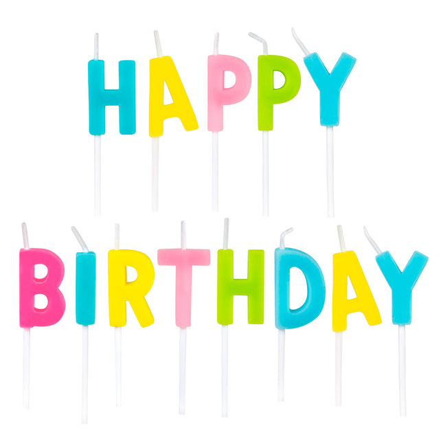 Feestbazaar Taartkaarsjes Happy Birthday