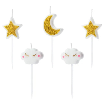 Feestbazaar Taartkaarsjes Litte Star (5st)