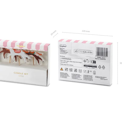 Feestbazaar Taartkaarsjes paarden Beautiful Horses (3st)