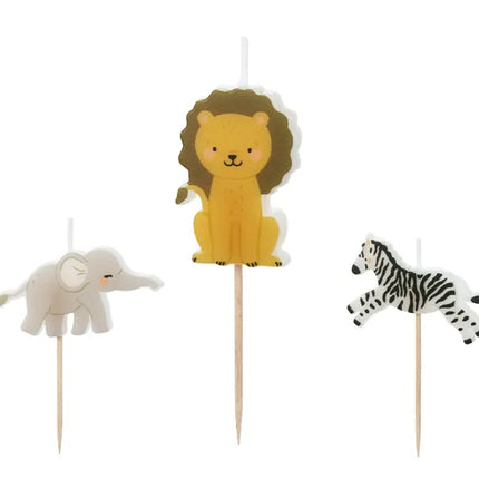Feestbazaar Taartkaarsjes Safari (3st)