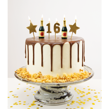 Feestbazaar Taartkaarsjes Set 16 Jaar (6st)