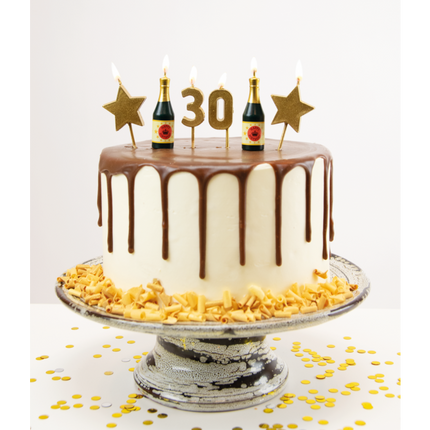 Feestbazaar Taartkaarsjes Set 30 Jaar (6st)
