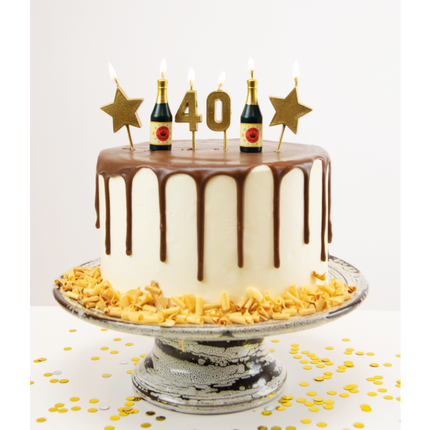 Feestbazaar Taartkaarsjes Set 40 Jaar (6st)