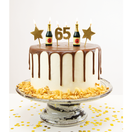 Feestbazaar Taartkaarsjes Set 65 Jaar (6st)