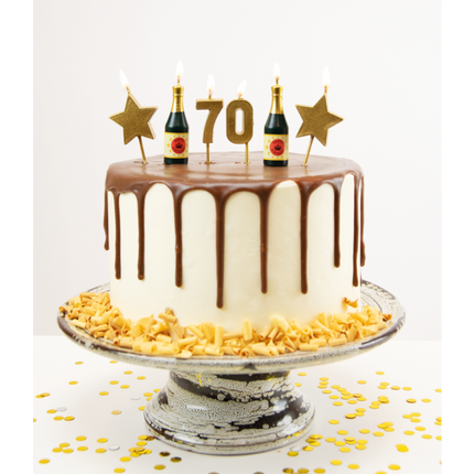 Feestbazaar Taartkaarsjes Set 70 Jaar (6st)
