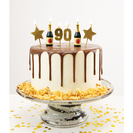 Feestbazaar Taartkaarsjes Set 90 Jaar (6st)