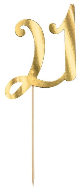 Feestbazaar Taarttopper 21 Goud