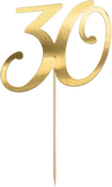 Feestbazaar Taarttopper 30 Goud