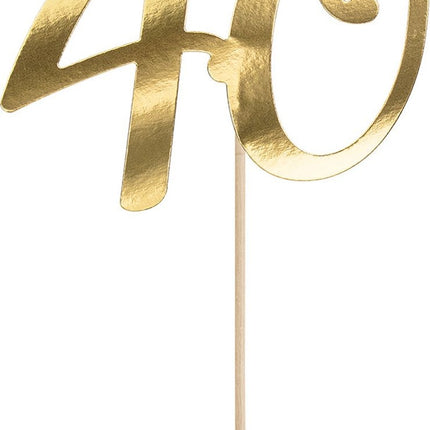 Feestbazaar Taarttopper 40 Goud
