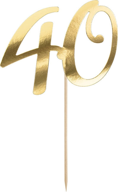Feestbazaar Taarttopper 40 Goud