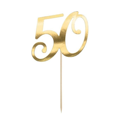 Feestbazaar Taarttopper 50 Goud