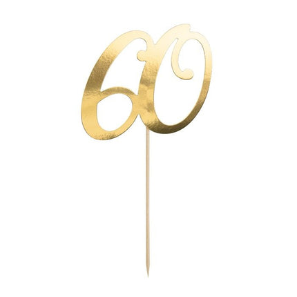 Feestbazaar Taarttopper 60 Goud