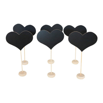 Feestbazaar Tafel Naam Bordjes Leisteen/Hout (6st)