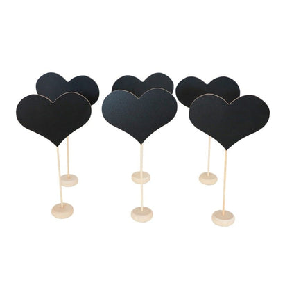 Feestbazaar Tafel Naam Bordjes Leisteen/Hout (6st)