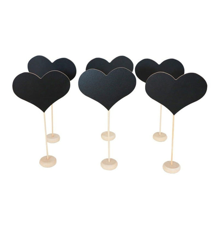 Feestbazaar Tafel Naam Bordjes Leisteen/Hout (6st)