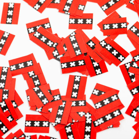 Feestbazaar Tafelconfetti Amsterdamse Vlag (150st)
