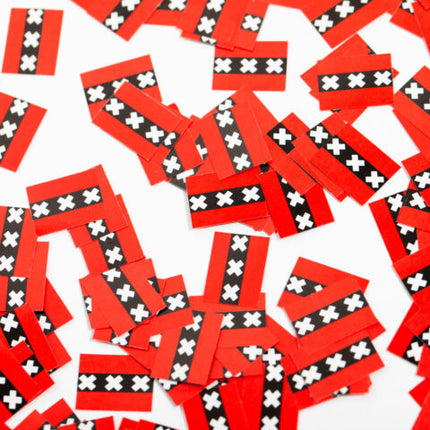 Feestbazaar Tafelconfetti Amsterdamse Vlag (150st)