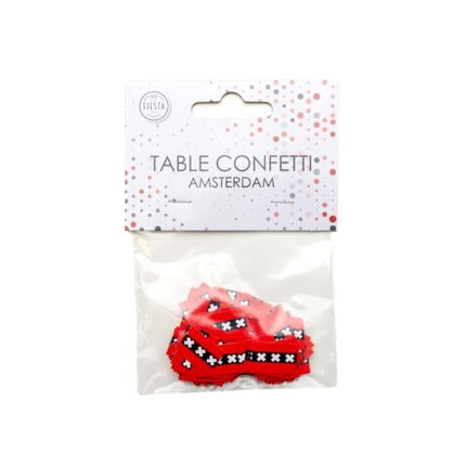 Feestbazaar Tafelconfetti Amsterdamse Vlag (150st)
