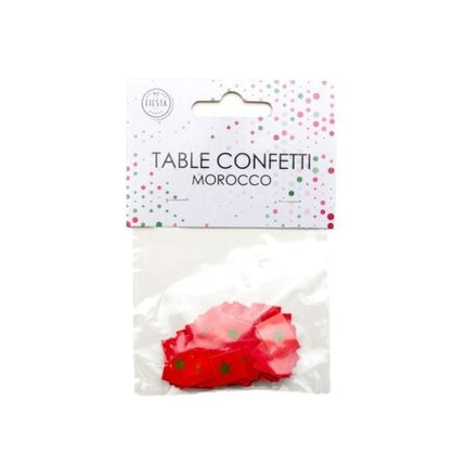 Feestbazaar Tafelconfetti Marokkaanse Vlag (150st)