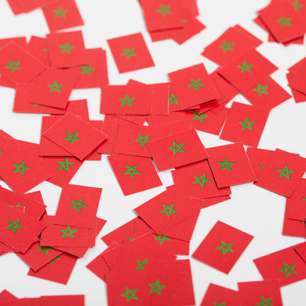 Feestbazaar Tafelconfetti Marokkaanse Vlag (150st)