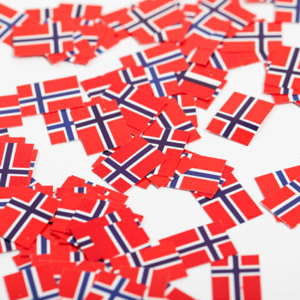 Feestbazaar Tafelconfetti Noorse Vlag (150st)