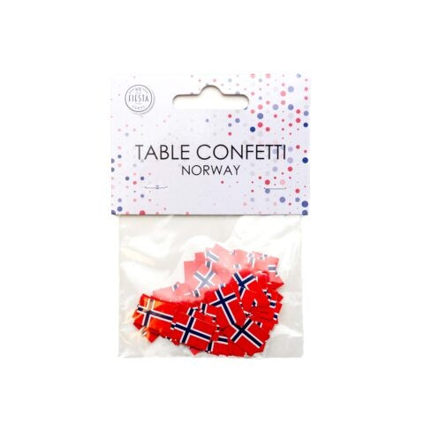 Feestbazaar Tafelconfetti Noorse Vlag (150st)