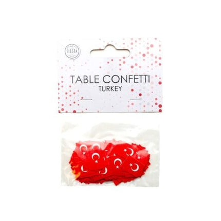 Feestbazaar Tafelconfetti Turkse Vlag (150st)