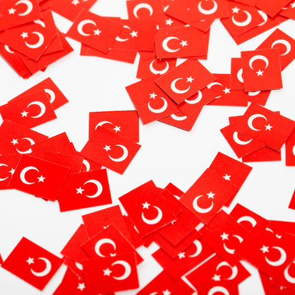 Feestbazaar Tafelconfetti Turkse Vlag (150st)