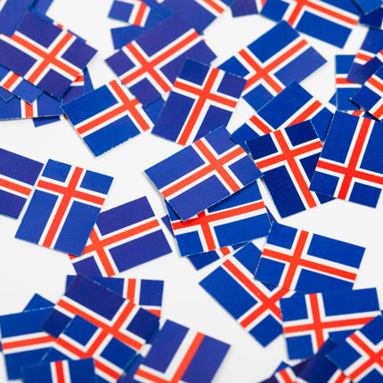 Feestbazaar Tafelconfetti Vlag Ijsland (150st)
