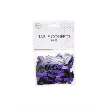 Feestbazaar Tafelconfetti Vleermuizen Zwart/Paars