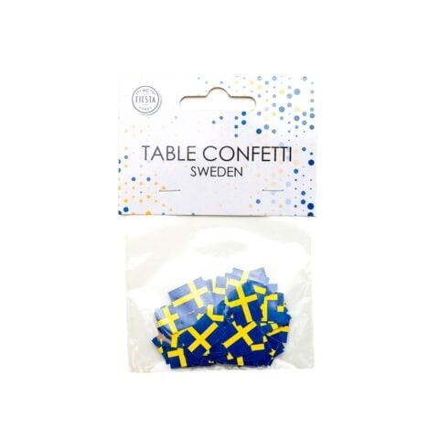 Feestbazaar Tafelconfetti Zweedse Vlag (150st)