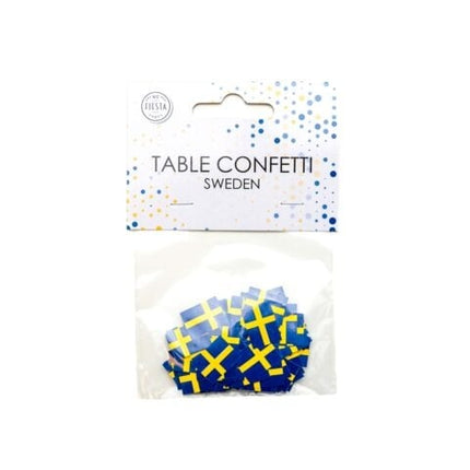 Feestbazaar Tafelconfetti Zweedse Vlag (150st)