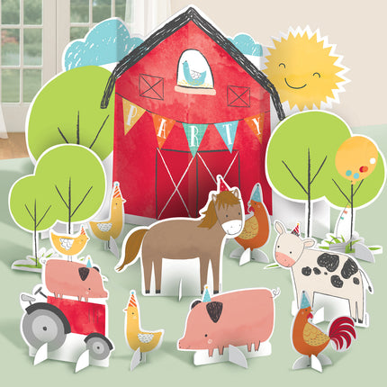Feestbazaar Tafeldecoratie Boerderij Happy Farm (11st)