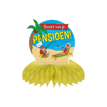 Feestbazaar Tafeldecoratie Geniet Van Je Pensioen Geel