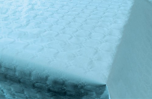 Feestbazaar Tafelkleed Baby Blauw Damast Rol (800x118cm)