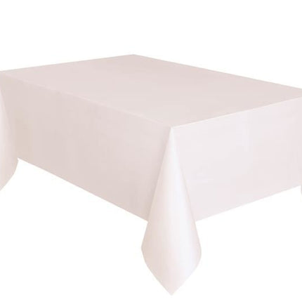 Feestbazaar Tafelkleed Basic Wit - 140x274cm