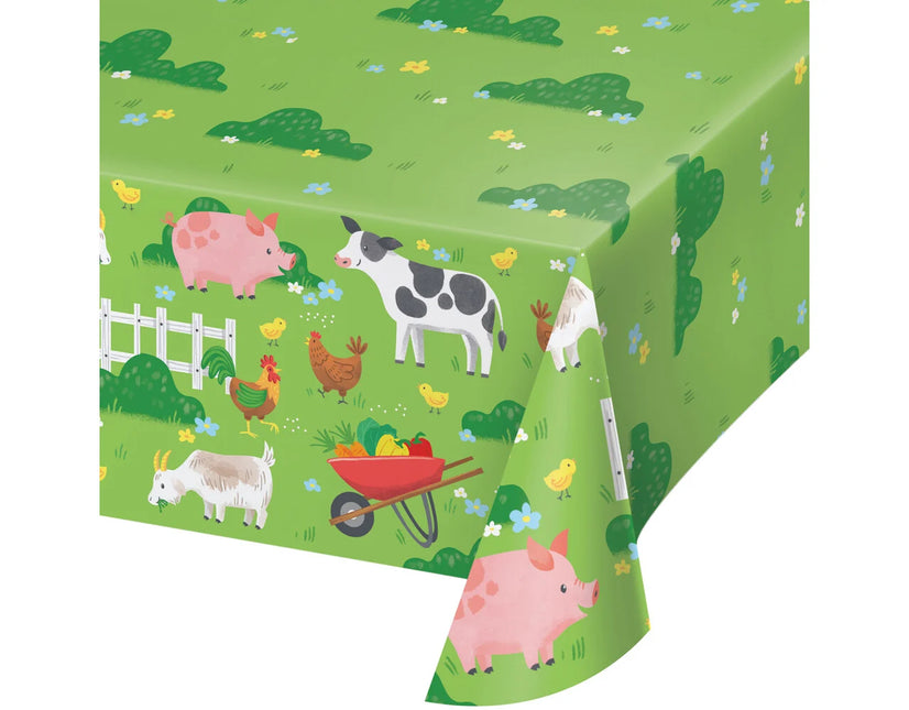 Feestbazaar Tafelkleed Boerderijdieren Farmhouse Fun (137x259cm)