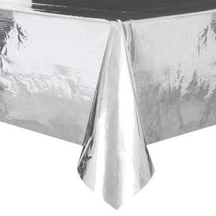 Feestbazaar Tafelkleed Folie Zilver - 137 x 274cm